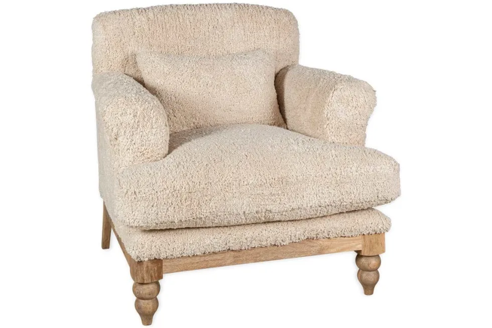 Otas Teddy Cotton Armchair - Off White