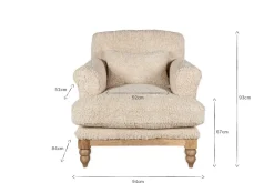Otas Teddy Cotton Armchair - Off White