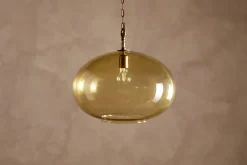 Otoro Recycled Glass Pendant - Honey - Large Round