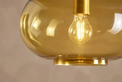 Otoro Recycled Glass Pendant - Honey - Small Round