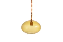 Otoro Recycled Glass Pendant - Honey - Small Round