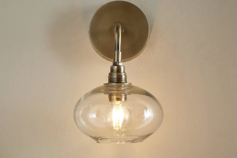 Otoro Recycled Glass Wall Light - Clear