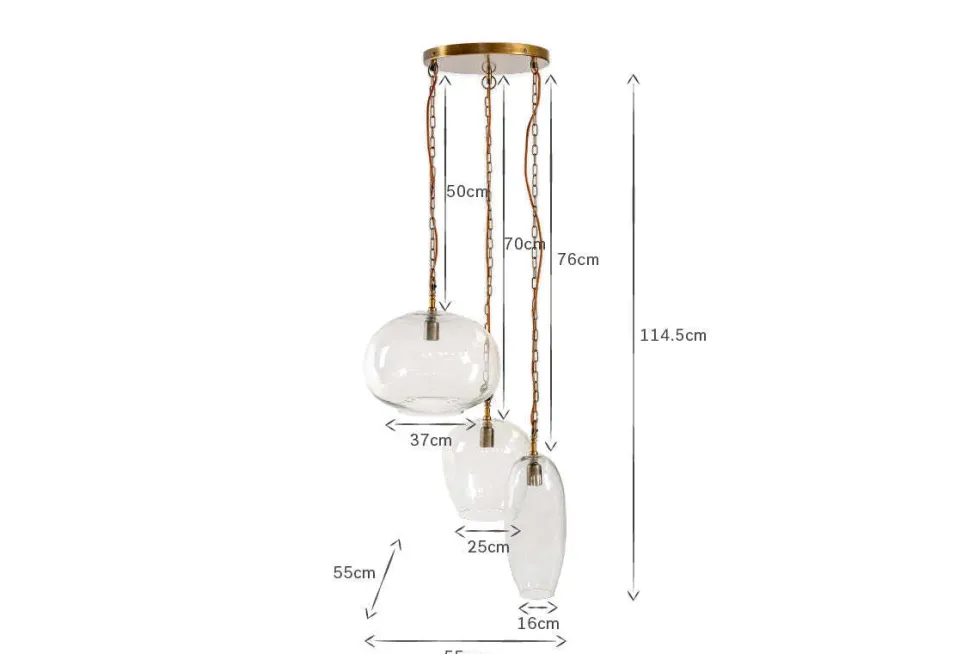 Otoro Statement Recycled Glass Cluster Pendant
