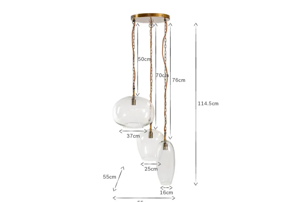 Otoro Statement Recycled Glass Cluster Pendant
