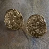 Oya Hammered Earrings - Gold