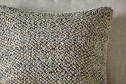 Paduna Jute & Cotton Cushion Cover - Soft Blue & Brown