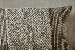 Paduna Jute & Cotton Cushion Cover - Soft Blue & Brown