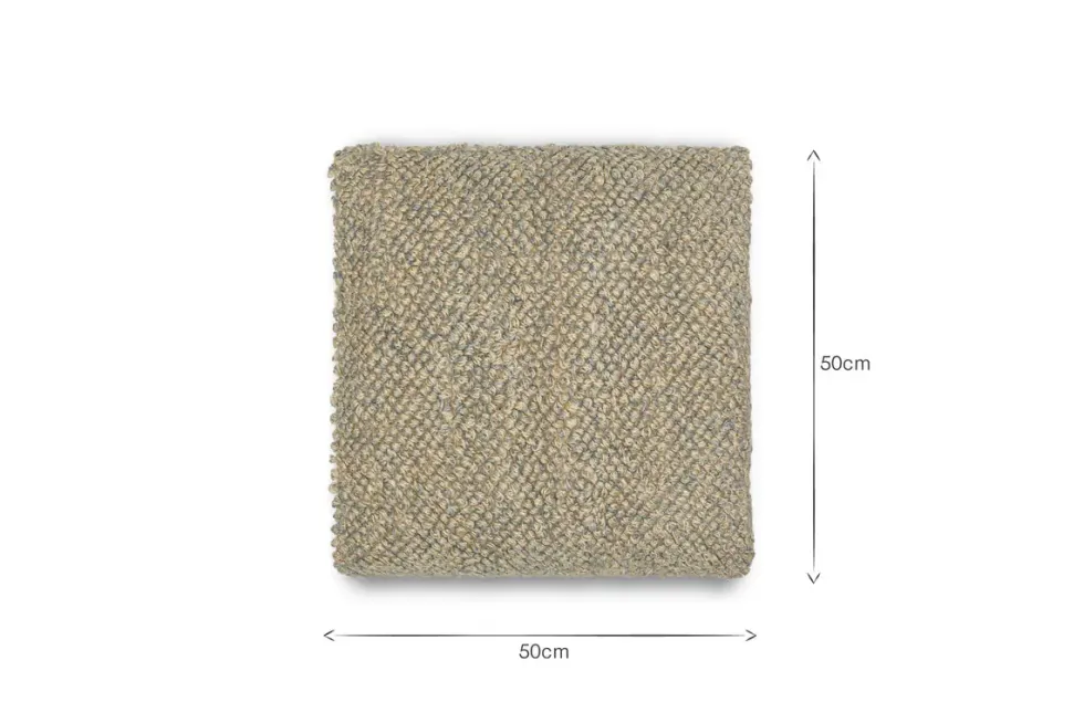 Paduna Jute & Cotton Cushion Cover - Soft Blue & Brown