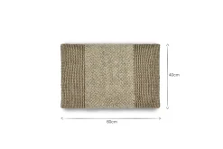 Paduna Jute & Cotton Cushion Cover - Soft Blue & Brown