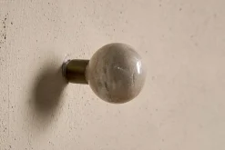 Paladi Marble & Iron Round Hook - Grey