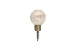 Paladi Marble & Iron Round Hook - Grey