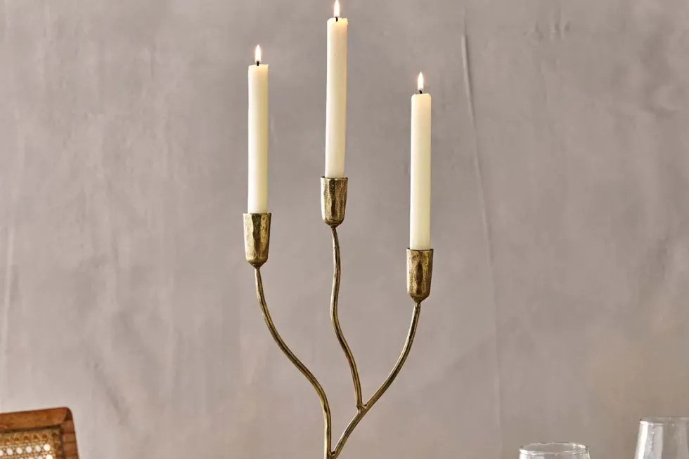 Palani Candelabra - Antique Brass - Small