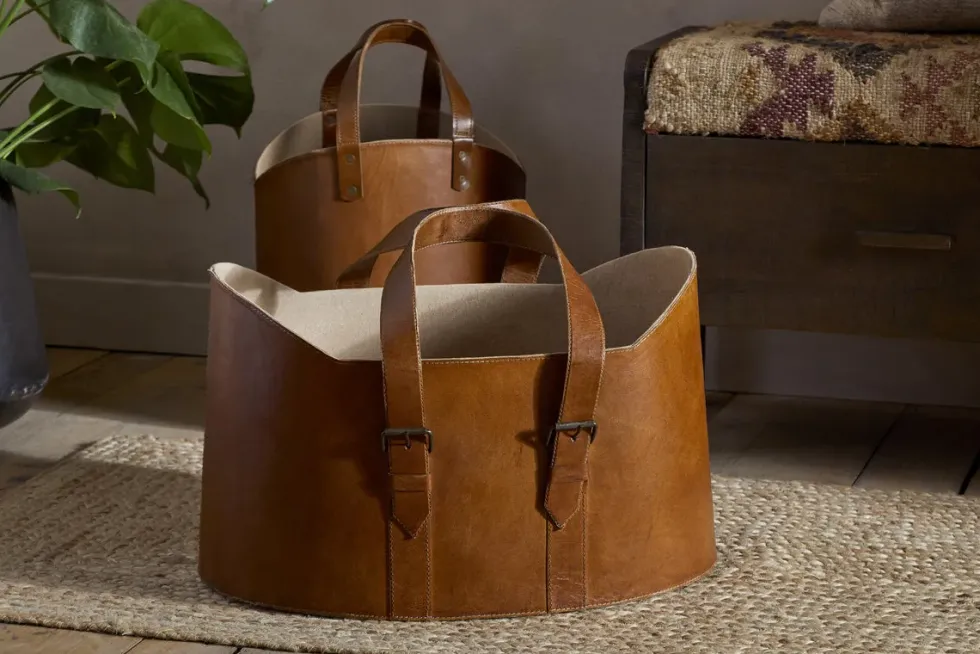Panasi Leather Storage - Tan