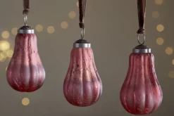 Pannee Drop Baubles - Merlot - (Set of 4)