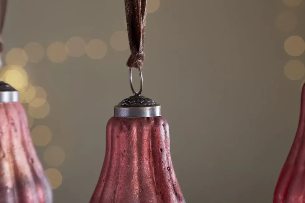 Pannee Drop Baubles - Merlot - (Set of 4)