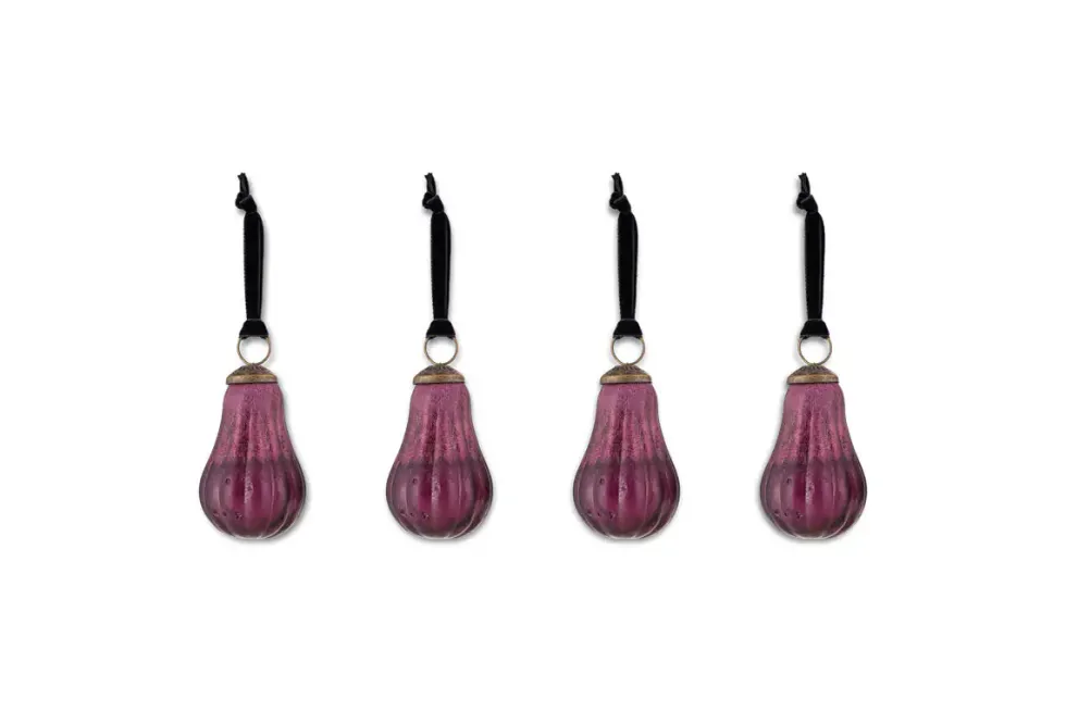 Pannee Drop Baubles - Ruby (Set of 4)