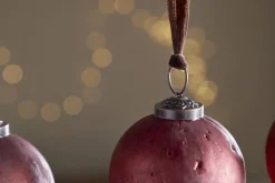 Pannee Round Baubles - Merlot - (Set of 4)