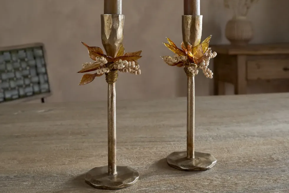 Parili Candle Holder - Ochre - (Set of 2)