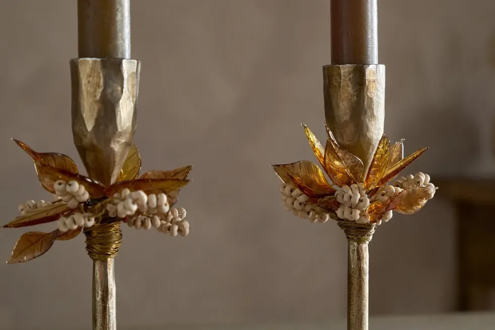 Parili Candle Holder - Ochre - (Set of 2)