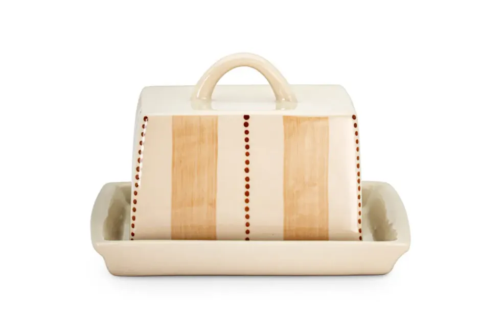 Patthar Butter Dish - Cream & Clay