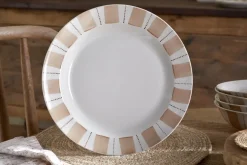 Patthar Dinner Plate - Cream & Clay