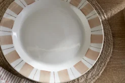 Patthar Dinner Plate - Cream & Clay