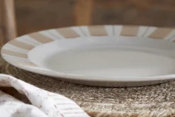 Patthar Dinner Plate - Cream & Clay