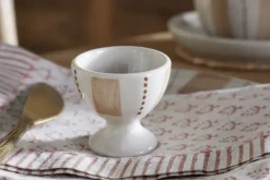 Patthar Egg Cups - Cream & Clay - (Set of 2)