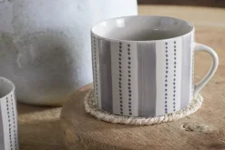 Patthar Mug - Cream & Grey - Large (Set of 2)