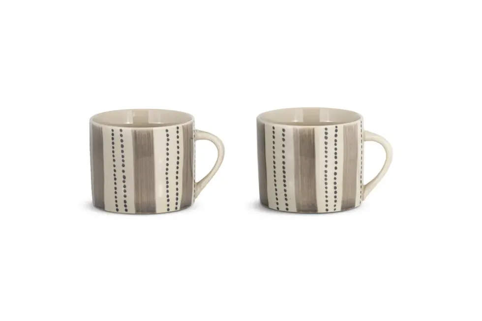 Patthar Mug - Cream & Grey - Small (Set of 2)