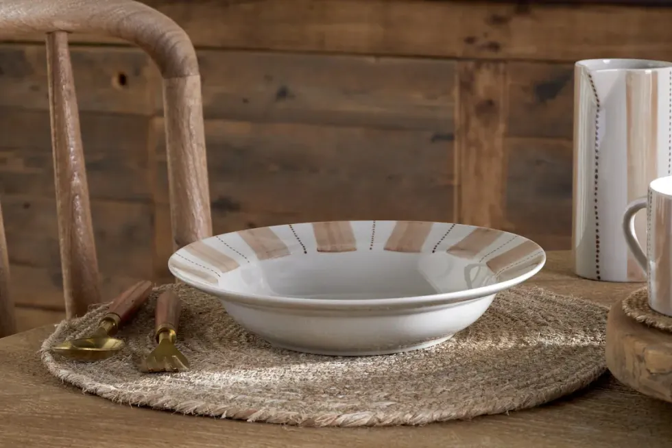 Patthar Pasta Bowl - Cream & Clay