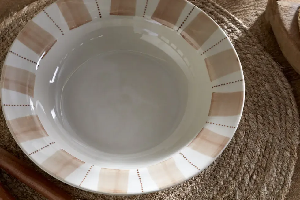 Patthar Pasta Bowl - Cream & Clay