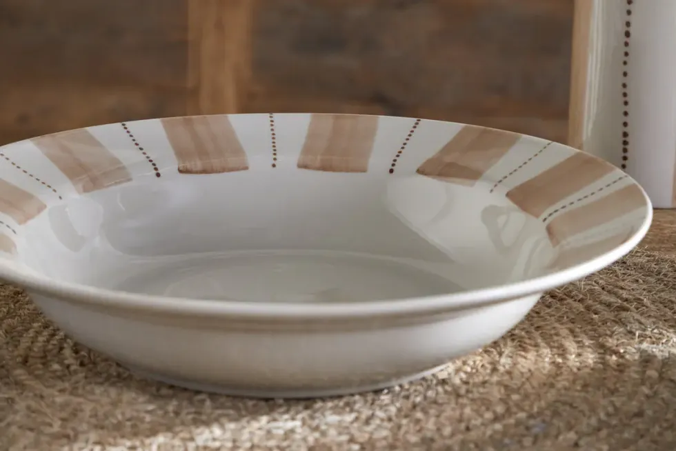 Patthar Pasta Bowl - Cream & Clay