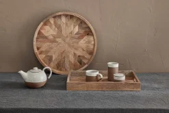 Pawi Mango Wood Tray Round