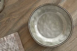 Pedra Dinner Plate - Pewter