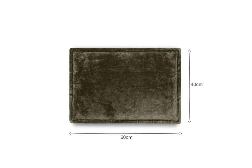 Pilani Velvet & Linen Cushion Cover - Moss