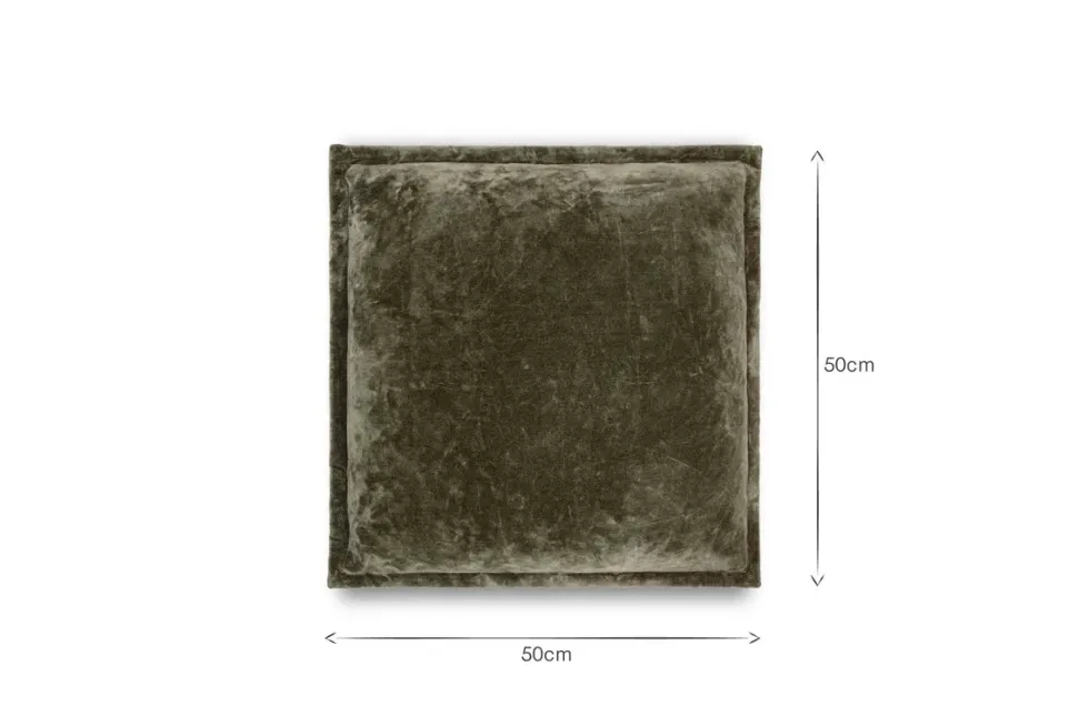 Pilani Velvet & Linen Cushion Cover - Moss