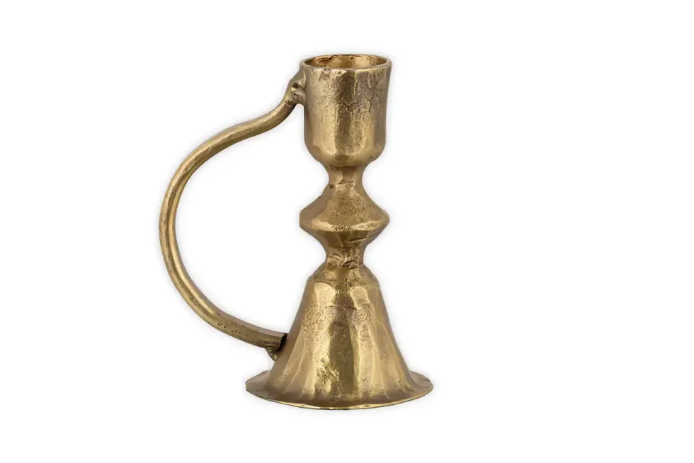 Prema Candle Holder - Antique Brass