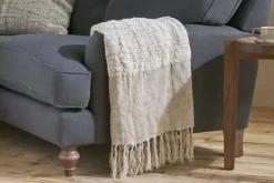 Puli Recycled Linen Throw - Natural
