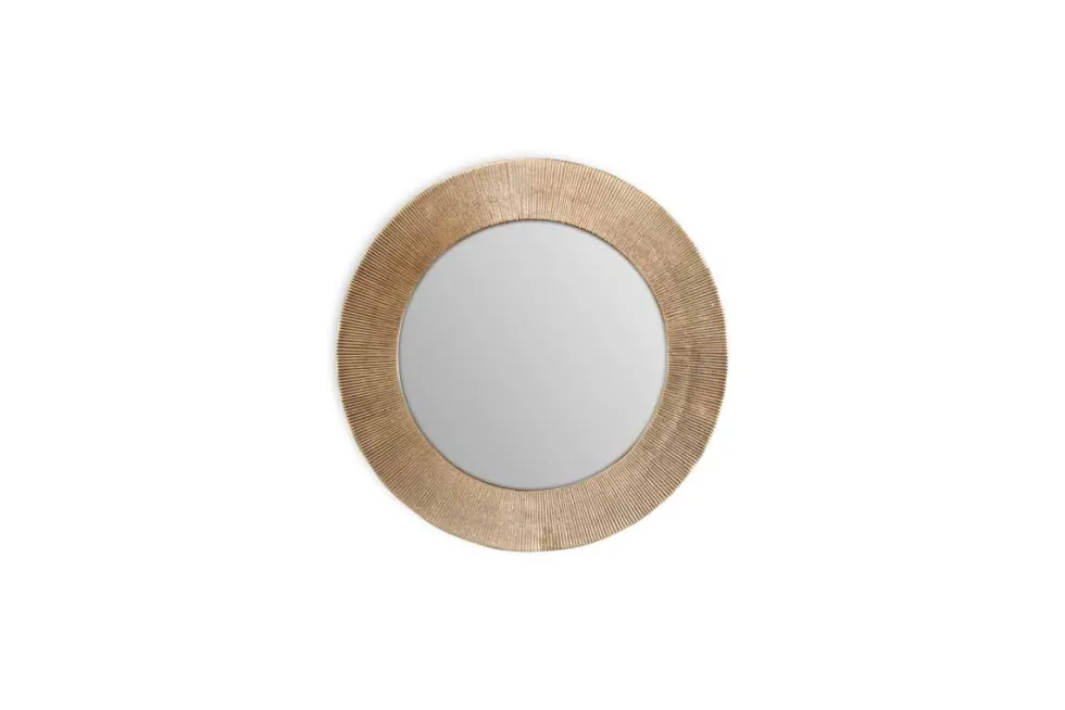 Putali Etched Mirror - Antique Brass