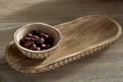 Pyaar Serving Tray and Bowl - Natural
