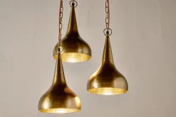 Quinn Hammered Metal Cluster Lamp - Antique Brass