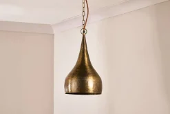 Quinn Hammered Metal Pendant - Small