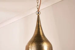 Quinn Hammered Metal Pendant - Small