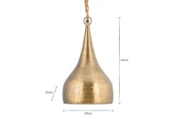Quinn Hammered Metal Pendant - Small