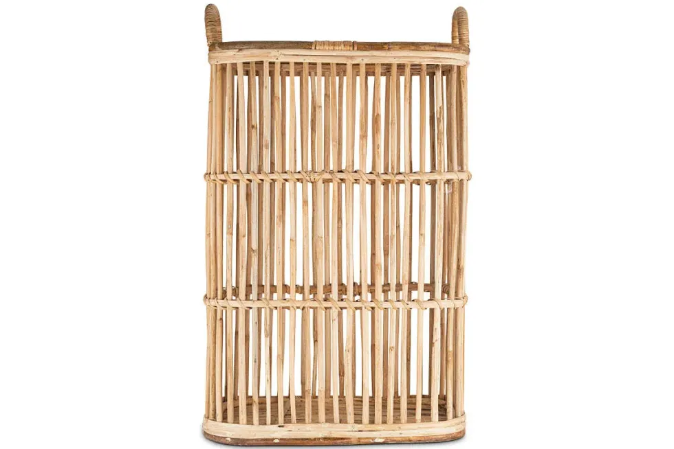 Rammi Rattan Tall Laundry Basket - Natural