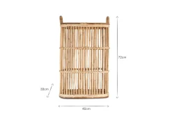Rammi Rattan Tall Laundry Basket - Natural