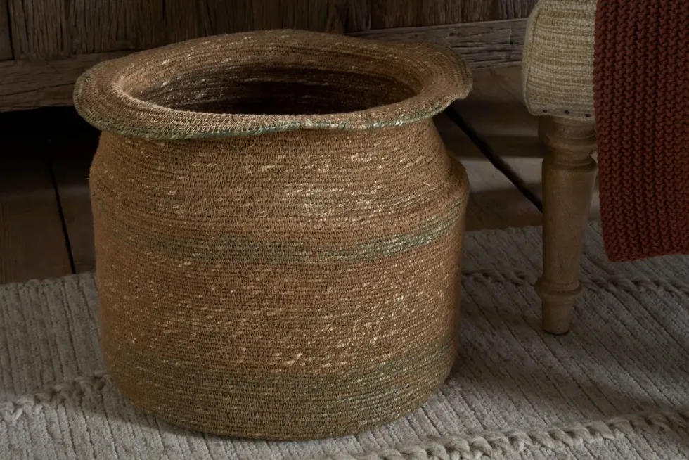 Rana Tall Basket - Natural & Moss