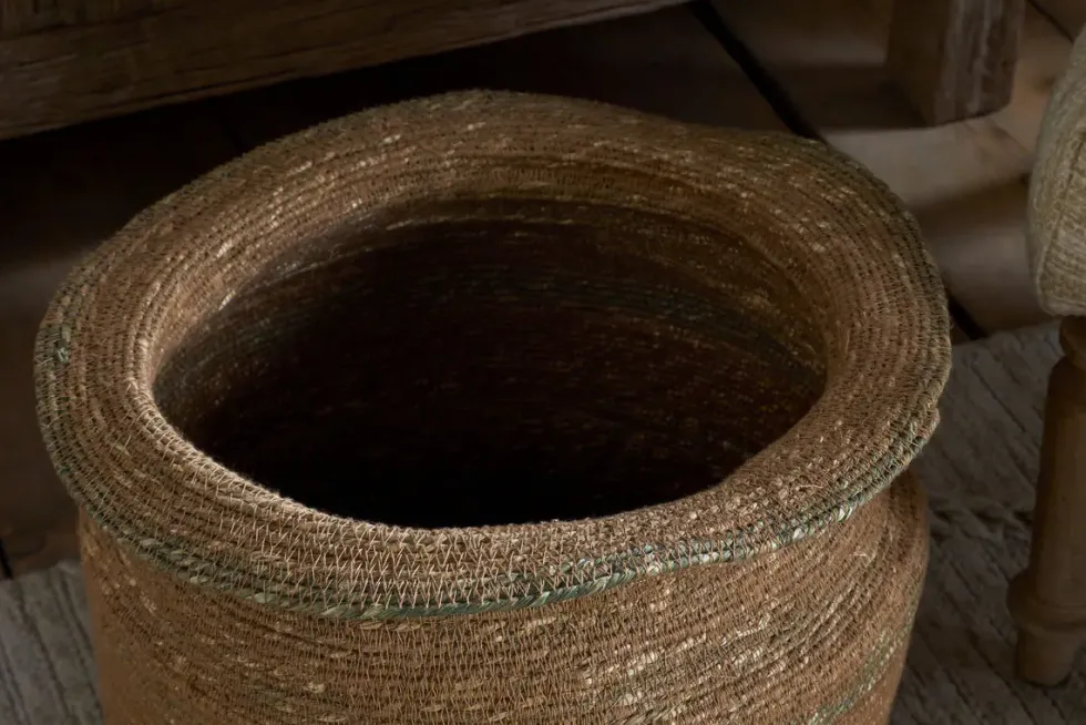 Rana Tall Basket - Natural & Moss