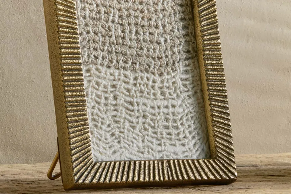 Ranoli Iron Etched Photo Frame - Antique Brass